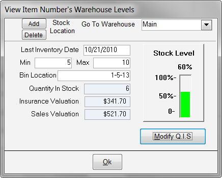 Inventory Management Software - Modify quantity in stock